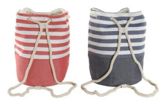 Väska DKD Home Decor Blå Röd Ränder (2 pcs)
