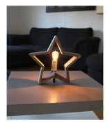 Star Trading - Bordsstjärna LYSeKIL 29cm Brun