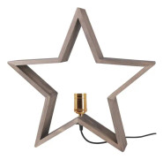 Star Trading - Bordsstjärna LYSeKIL 48cm Brun