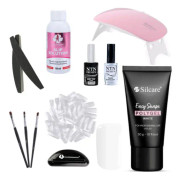 11st Acrylic Gel - Poly Builder Gel Kit med Led-lampa - White