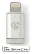 Lightning Adapter | Apple Lightning, 8-stifts | USB Micro-B Hona | Guldplaterad | Aluminium | Kartong med täckt fönster