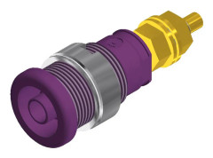 Hirschmann Test & Measurement SEB 2600 G M4 Säkerhets Labhylsa Hona inbyggd vertikal Stift-Ø: 4 mm Violett 1 st