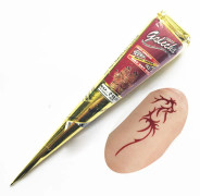 Mörk röd mehndi naturlig henna tatuering klistra hand kropp konst måla pigment