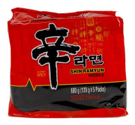 Snabbnudlar Stark Shin Ramyun 120gx5st/Förp Nongshim Korea
