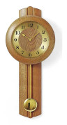 Wall Clock AMS 5165/4, Quartz, Gold, Analogue, Rustic