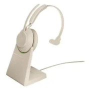 Jabra Evolve2 65, UC Mono Headset Trådlös Huvudband Kontor/callcenter USB Type-A Bluetooth Beige