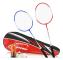 Badmintonracketar familjeset, par dubbelbadminton, racket titanlegering lättast spelande badminton