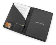 PU-läderportfölj med anteckningsblock - Färg Notebook - Svart