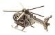 konstruktion helikopter pojkar trä brun 173-del