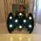 Batteridriven LED Halloween dekorativ bordsskiva design - Blå Fladdermus