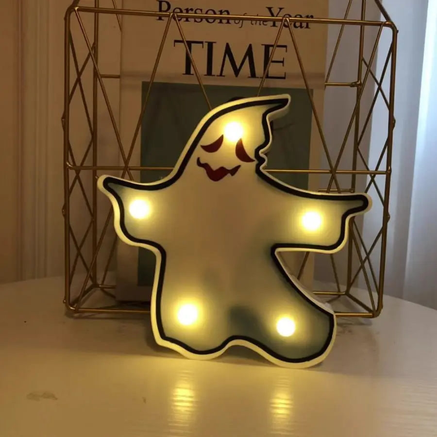 Batteridriven LED Halloween dekorativ bordsskiva design - Spöke