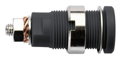 Schützinger SEB 6445 Ni / SW Säkerhets Labhylsa Hona inbyggd vertikal Stift-Ø: 4 mm Svart 1 st