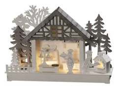 Konstsmide 3262-210, Ljusdekoration, figur, Vit, Trä, Atmosfär, Universal, IP20