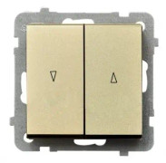 Ospel LP-7R/m/39, Guld, IP20, 250 V, 10 A, 71 mm, 42 mm