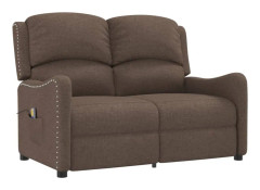 vidaXL 2-sits massagefåtölj taupe mikrofiber tyg