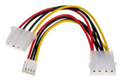 Akyga - Strömadapter - 4 pin intern effekt (hona) till 4 pin intern effekt, 4 pin strömuttag för minimikontakt - 15 cm