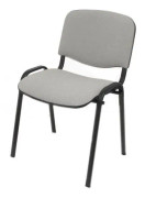Paket med 4 ergonomiska stolar, stapelbara, mångsidiga, svarta, konfidentiella, med svart struktur,