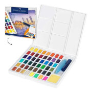 Akvarellfärger Creative Studio Färgkakor Etui med 48 Färger Faber-Castell