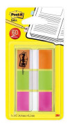 Uppsättning bokmärken - POST-IT - 25,4 x 44 mm - 3 färger