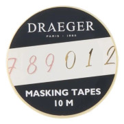 Maskeringstejp - Draeger Paris - Siffror - 10 M - Guld - Dekorativ - Klistermärke