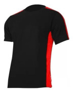 Lahti Pro T-shirt 180G/M2, svart/röd 2XL (L4022705)