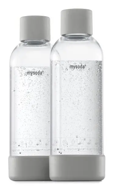 Min soda 2pb10f -mg - paket med 2 grå husdjur och biokomposit 1L -flaskor