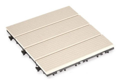 Interlocking Tile Komposit Beige Polyetylen (30 x 2,6 x 30 cm)