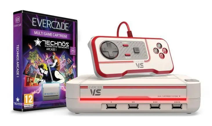 BARA FÖR SPEL Blaze Evercade VS Startpaket: Konsol + 1 kontroller + Technos Arcade Cartridge N°01 ingår