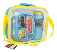 Bilar - Frukostpaket / lunchlåda + vattenflaska (530 ml) i en påse