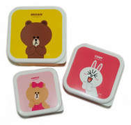 snackbox-set Line Friends3 delar