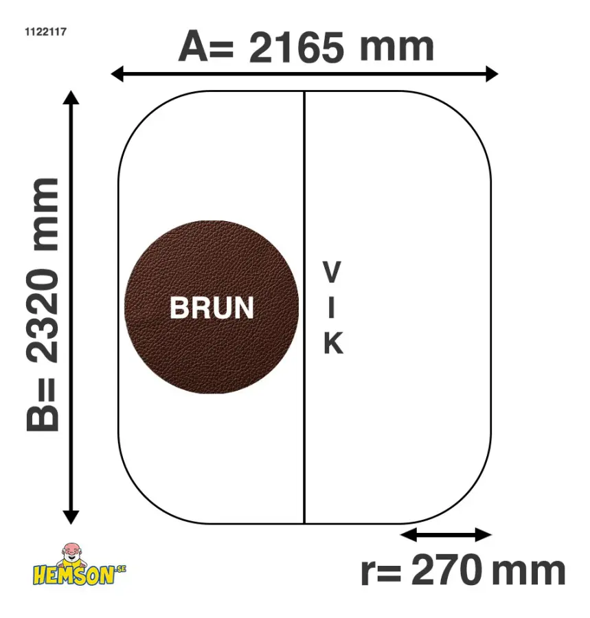 Spalock Rektangulär | Brunt | 1122117