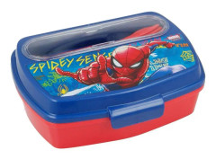 Spiderman - Lunchbox med bestick (sked, gaffel)