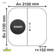 Spalock Kvadratiskt | Svart | 113169