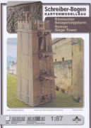 Schreiber-Bogen-modeller med kartong, romersk belägringstorn