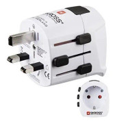 Hama reseadapter "World Travel Pro Light" (3-stifts resekontakt för USA, Storbritannien, Kina, Brasilien för enheter med f