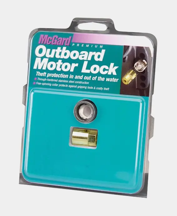 Motorlås för utombordare McGard, för fastbultade motorer (25 - 300 hk) Mercury + Bult 1/2" x 20 mm