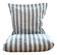 omhu - Blok Stripe Bed Linen 140x220 cm - Grey (220111122)