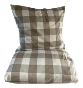 omhu - Blok Tern Bed linen 140x220 cm - Mud (220225119)