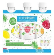 SODASTREAM Color Bubble Carbonating Bottle PET 1 L - Förpackning om 3