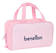 Skolnecessär Benetton Vichy Rosa (31 x 14 x 19 cm)