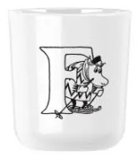 Moomin ABC mugg - F 0.2 l. Moomin white