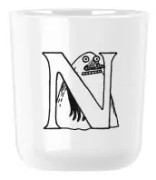 Moomin ABC mugg - N 0.2 l. Moomin white