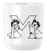 Moomin ABC mugg - M 0.2 l. Moomin white