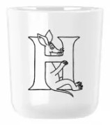 Moomin ABC mugg - H 0.2 l. Moomin white