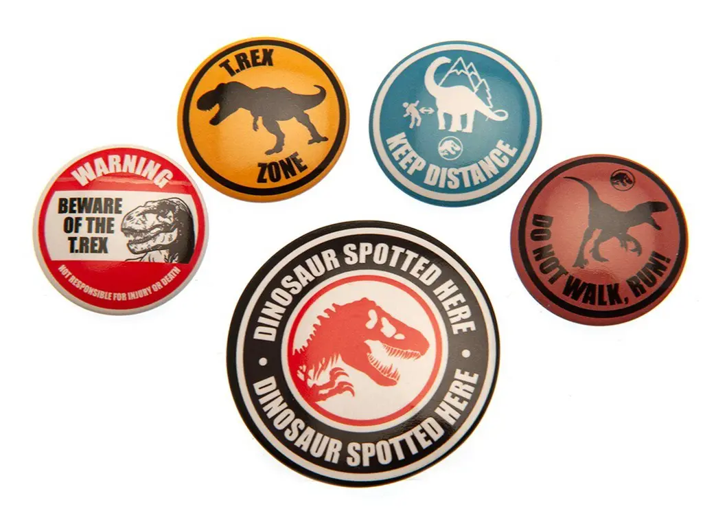 Jurassic World Set med märken (förpackning med 5 st)