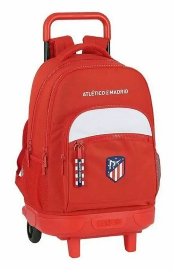 Skolväska med hjul Compact Atlético Madrid M918 Röd Vit (33 x 45 x 22 cm)