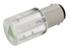 CML 18561231 LED-signallampa Grön BA15d 230 V/AC 280 mcd
