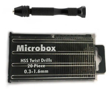 INF Handborr med 20 olika bits Svart 0.3-1.6 mm