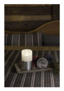 Vaxljus LED 7,5x17cm silverfolie