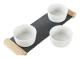 Snacksbricka DKD Home Decor Vit Svart Stengods Skiffer 33 x 10 x 5,8 cm